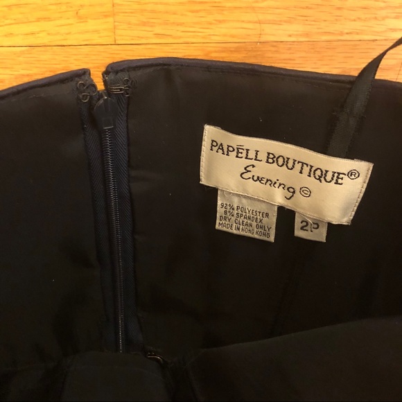 NWT Navy Floral Glittery Long Dress - Picture 3 of 4